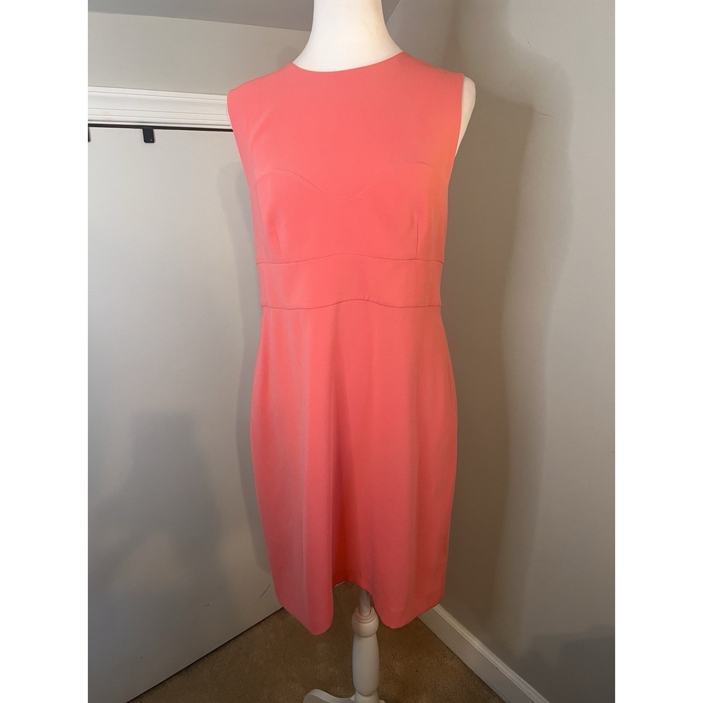Diane von furstenberg Tamika Sleeveless Dress Size 10 Pink Coral Silk